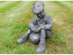 Boy Sat With Football (10299)