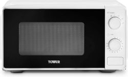 Tower Manual 20 Litre 800W Microwave, White