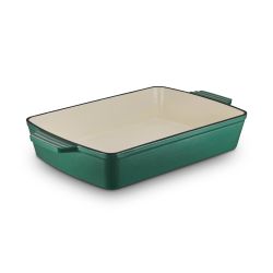 Barbary & Oak 39cm Cast Iron Roaster- Green