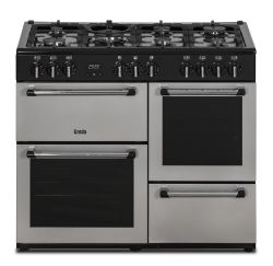 Creda 100cm Dual Fuel Range Cooker in Silver C100RCDFCS