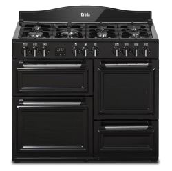 Creda 100cm Dual Fuel Range Cooker in Black C100RCDFTBL