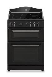 C60CMRBL Creda Mini Range Black 60cm Ceramic Double