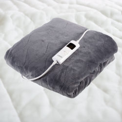 Carmen Core Fleece Luxury Electric Heated Blanket - Grey