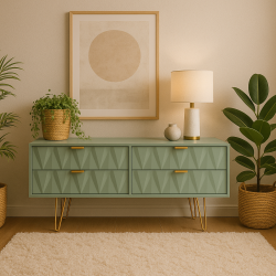 Diamond 4 Drawer Bed Box - Reed Green - Fully Assembled
