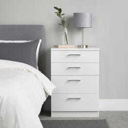 Devon 4 Drawer Deep Chest - Grey Matt - Fully Assembled