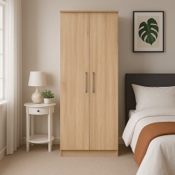 Devon 2ft 6in Plain Wardrobe - Bardolino - Fully Assembled