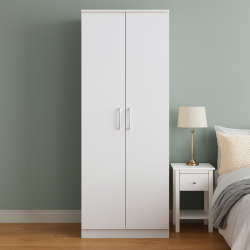Devon 2ft 6in Plain Wardrobe - Grey Matt - Fully Assembled