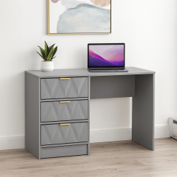 Diamond Desk - Dusk Grey - Fully Assembled