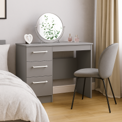 Worcester Vanity Dressing Table - Dusk Grey - Fully Assembled