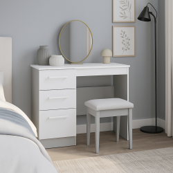 Worcester Vanity Dressing Table - White Matt - Fully Assembled
