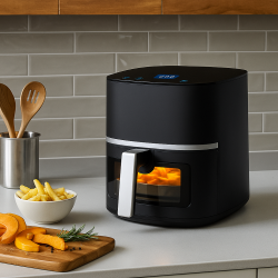 5.5L Air Fryer With Window - Black