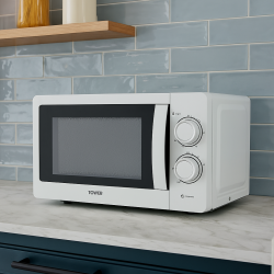 Tower 20L 800W Manual Microwave - White