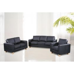 Chesterfield 3 Seater Sofa PU Black