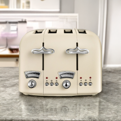 4 Slice Argento Toaster