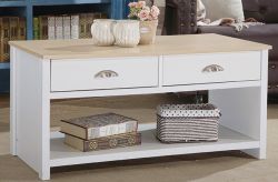 Derby 2 Drawer Coffee Table - White