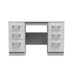 Devon Kneehole Dressing Table - Grey Matt - FULLY ASSEMBLED