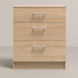 Devon 3 Drawer Deep Chest - Bardolino - Fully Assembled