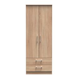 Devon Tall 2 Drawer Wardrobe - Bardolino - Fully Assembled
