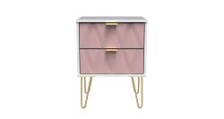 Diamond 2 Drawer Locker - Kobe Pink - FULLY ASSEMBLED
