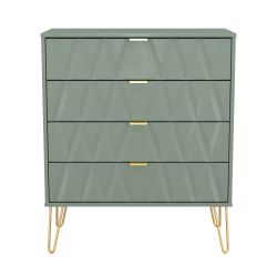 Diamond 4 Drawer Chest - Reed Green - FULLY ASSEMBLED