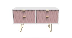 Diamond 4 Drawer Bed Box - Kobe Pink - FULLY ASSEMBLED