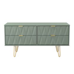Diamond 4 Drawer Bed Box - Reed Green - FULLY ASSEMBLED