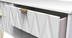 Diamond 4 Drawer Bed Box - White Matt - FULLY ASSEMBLED
