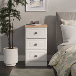 Norfolk 3 Drawer Locker - White - FULLY ASSEMBLED
