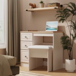 Norfolk Vanity Dressing Table - White - FULLY ASSEMBLED