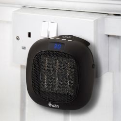 SWAN Vertical Fan Heater - Black