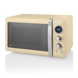 Swan Retro 800W Digital Microwave - Cream