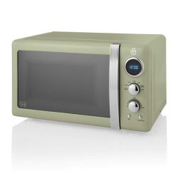 Swan Retro 800W Digital Microwave - Green