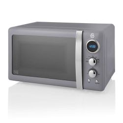Swan Retro 800W Digital Microwave - Grey