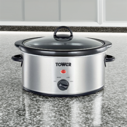 Tower 3.5 Litre Stainless Steel Slow Cooker