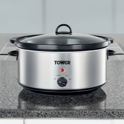 Tower 6.5 Litre Stainless Steel Slow Cooker