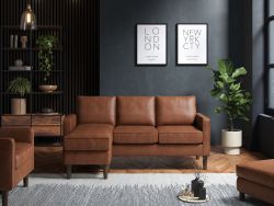 Model 46 - Reversible Chaise Sofa Faux Leather