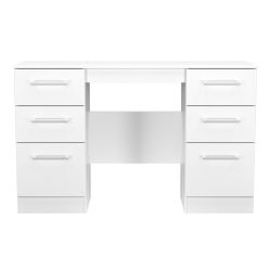 Worcester Kneehole Dressing Table - White Matt - FULLY ASSEMBLED