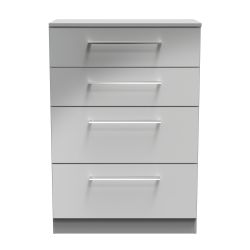 Worcester 4 Drawer Deep Chest - Dusk Grey - FULLY ASSEMBLED