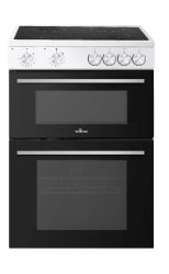 Willow 60cm Twin Cavity Electric Cooker - White